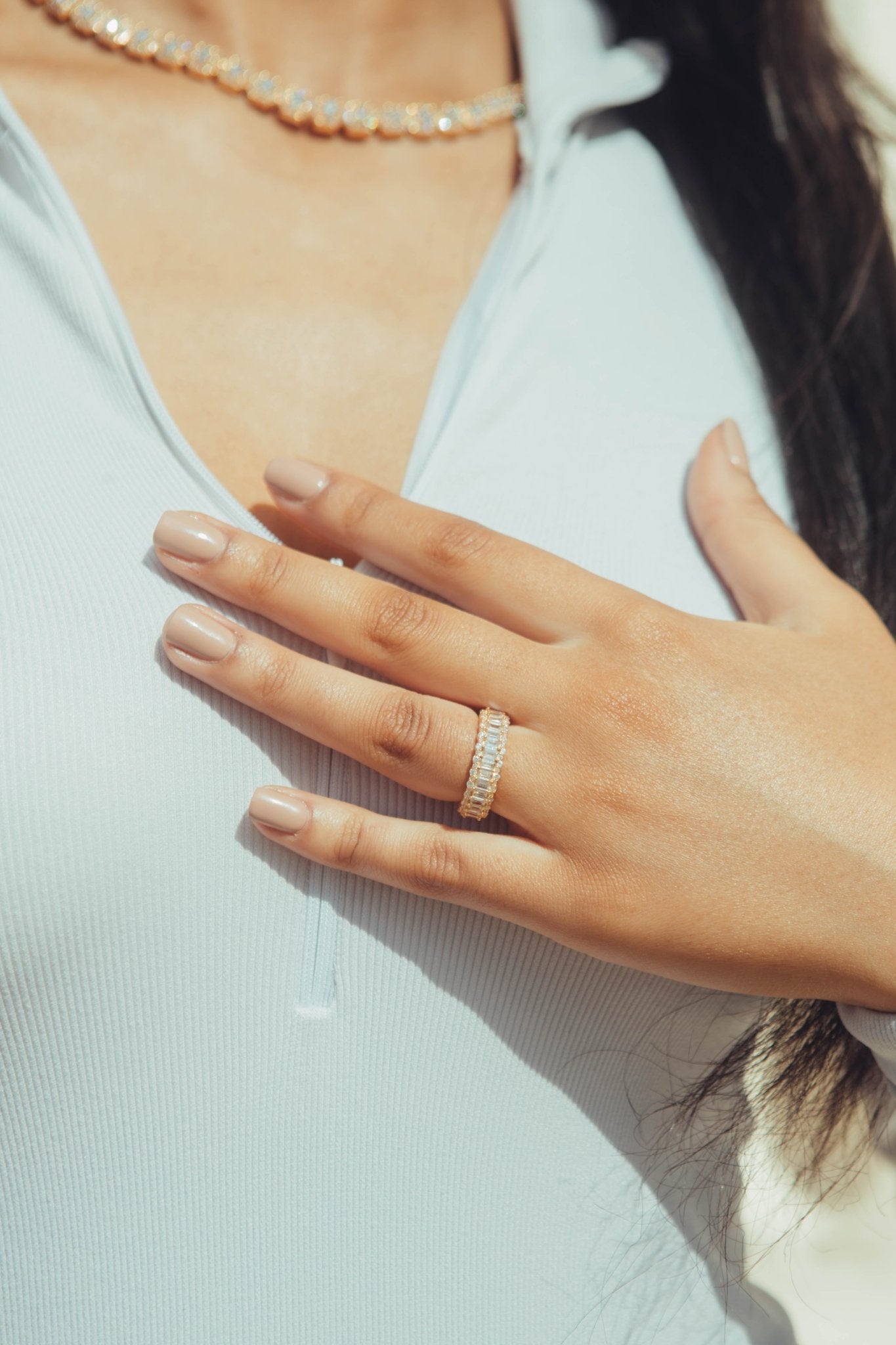 Baguette Band Ring - Gold - Cernucci